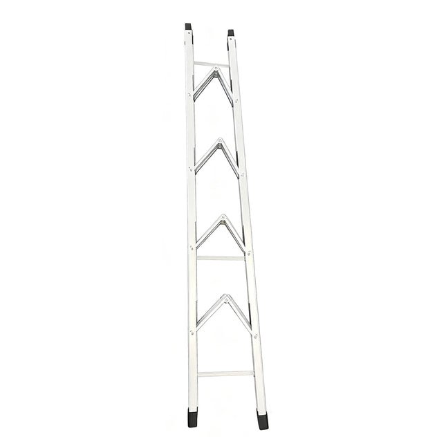 Caravan Ladder 4-Step, Heavy Duty Aluminum Folding Steps with Non-Slip Rungs for RV Camper Trailer