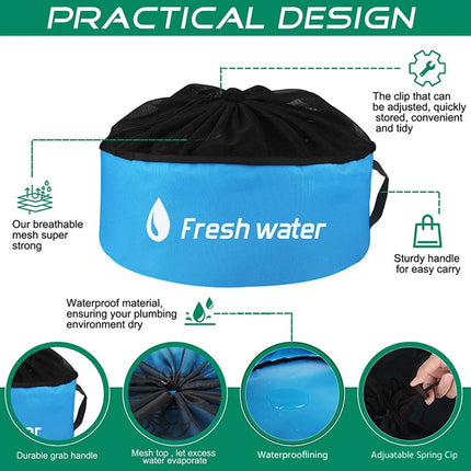 Hose & Cord Storage Bag for Camping & RV | All-in-One for Water Hose & Cables, Heavy-Duty Carry Case