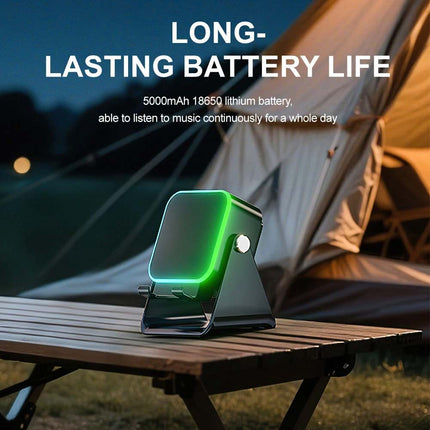 Mini 5-in-1 Wireless Induction Speaker & Phone Stand with Bluetooth