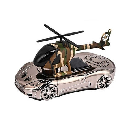 Solar Powered Rotating Car Air Freshener - Hanging Helicopter Ornament