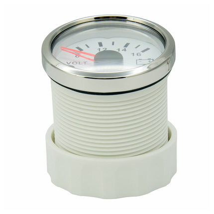 Marine Voltmeter Gauge 8-16V | 52mm Boat & Car Battery Monitor for 12V Systems in Truck, RV, Vehicle