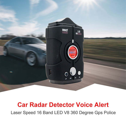 360° Full-Band Radar & Laser Detector with Voice Alerts