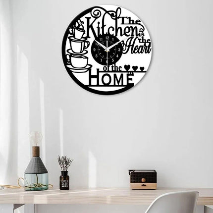 Elegant Vinyl Record Kitchen Wall Clock Abstract Art Home Gift