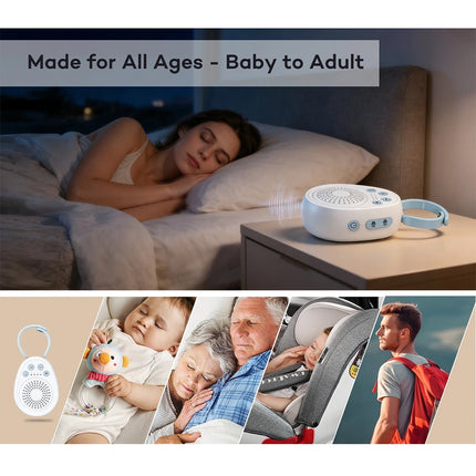 Portable Baby White Noise Sleep Sound Machine with Timer Child Lock USB-C