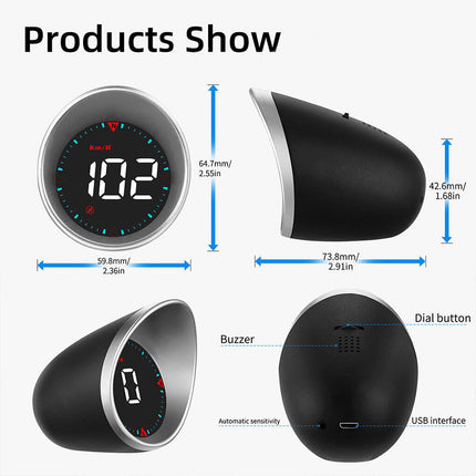 GPS HUD Speedometer for Cars: Windshield Projector with Speed Alerts to Keep You Focused on Road