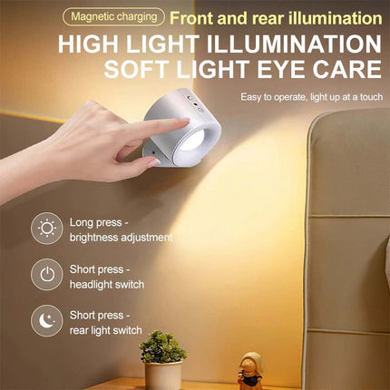 Rechargeable Magnetic LED Wall Sconce Night Lamp with Remote
