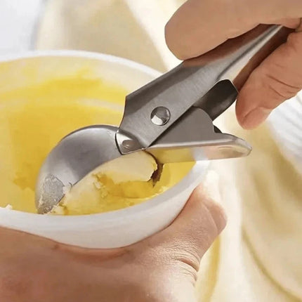 Multifunctional Stainless Steel 2-in-1 Ice Cream Scoop & Dessert Maker