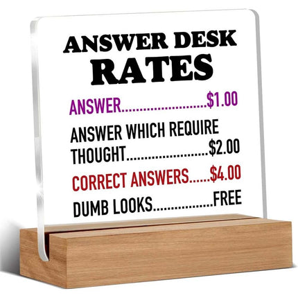 Funny Office Gifts for Coworkers & Boss – Acrylic Plaque