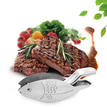 Fish-Shaped Stainless Steel Manual Lemon Squeezer – Citrus Juicer for Lime & Lemon