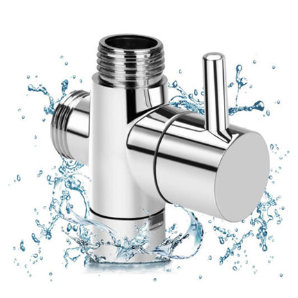 3-Way Copper Shower Diverter Valve - 1/2" Water Splitter Adapter for Faucet & Nozzle