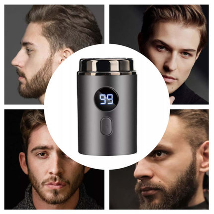 Mini USB Rechargeable Electric Razor for Men with Digital Display Portable