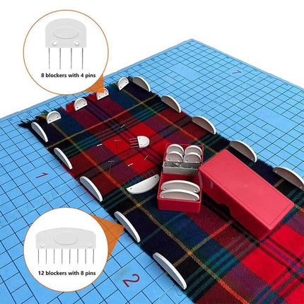 20Pcs Knit Blockers & Pins Kit for Blocking Crochet Lace Needlework