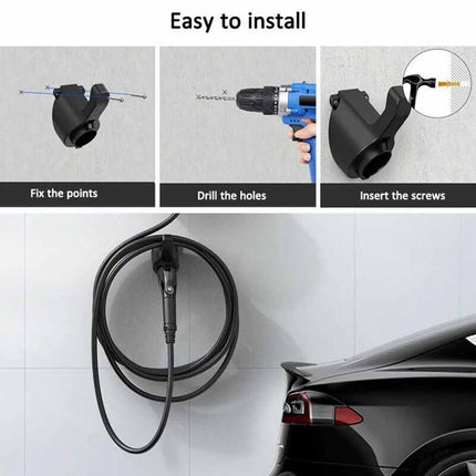 Type 2 EV Charger Cable Holder - Wall Mounted Organizer