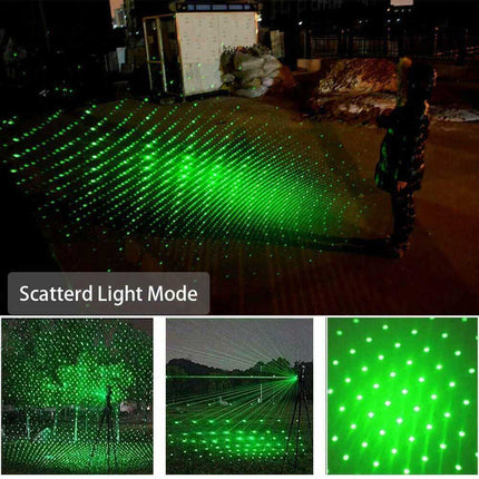 Red Aluminium USB Rechargeable Green Beam Laser Pointer Pen 532nm