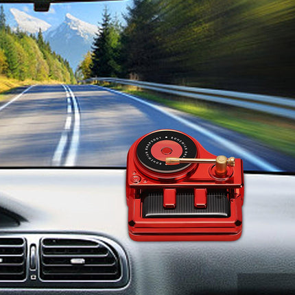 Solar-Powered Rotating Piano Car Air Freshener & Perfume Diffuser - Elegant Car Decor Gift