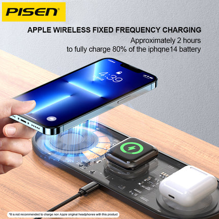 3-in-1 Transparent Wireless Charging Station for iPhone AirPods & Watch