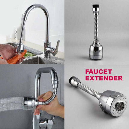 360° Rotating Kitchen Faucet Extender Head, Water-Saving Aerator Spray Nozzle for Sink Tap