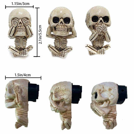 Gothic Skull Vent Clip Freshener – Refillable Resin Diffuser with Scent Pods for Auto