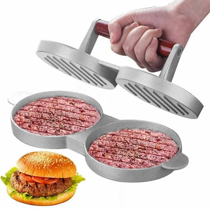 Double Burger Press Non Stick Aluminium Beef Patty Maker for BBQ