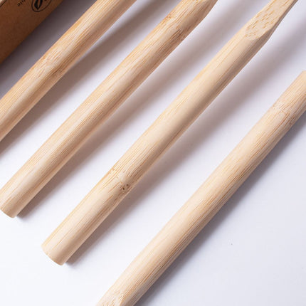 Eco-Friendly Gray Bamboo Toothbrush 4-Pack with Extra Dense Bristles