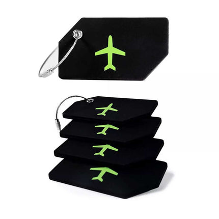 5PCS Silicone Travel Luggage Tags Suitcase ID Address Name Label