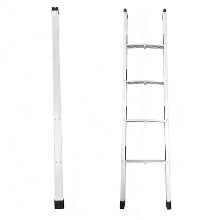 Caravan Ladder 4-Step, Heavy Duty Aluminum Folding Steps with Non-Slip Rungs for RV Camper Trailer