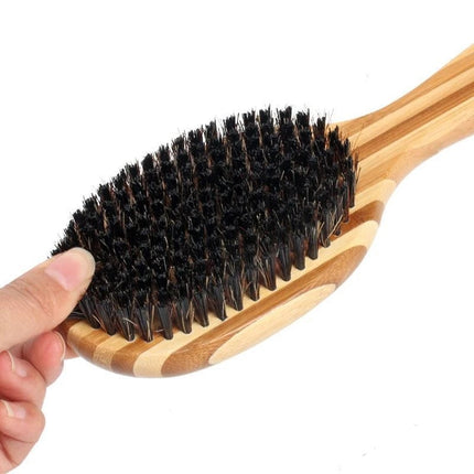 Double Sided Bamboo Dog Brush – Silicone Massager for Grooming