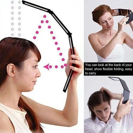 360° 4-Way Mirror DIY Haircut Kit with Telescopic Stand