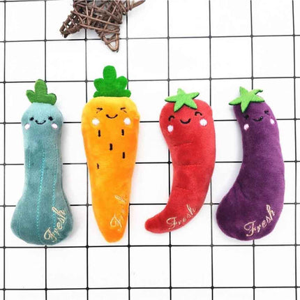 5PCS Catnip Teeth Grinding Toy Set, Funny Interactive Plush Cat Chewing Vocal Toy