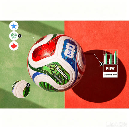 2026 World Cup Trionda Match Ball Size 5 Heat-Bonded PU Football