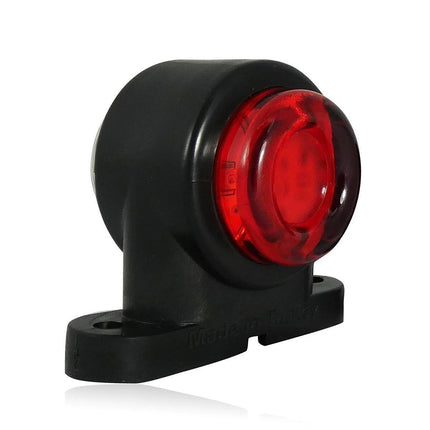 2x Mini Dual Side Rubber LED Marker Lights for Trailer, Truck, and Camper Outline, 12-24V