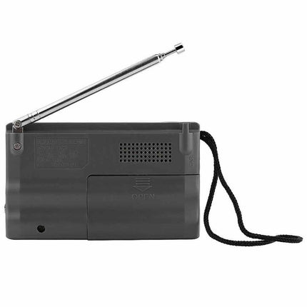 Portable Mini Pocket AM/FM Radio with Built-in Speaker Stereo Battery Powered