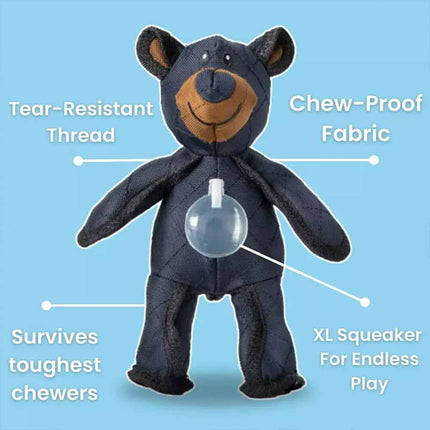 2025 Unbreakable Mighty Bear Tough Indestructible Dog Toy with Squeaker
