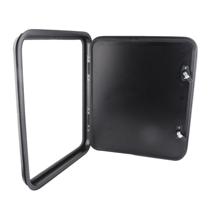 UV-Resistant RV Storage Hatch Door with Lock - Waterproof, Square/Rectangle Design with Rounded Corners