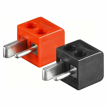 2PCS 2-Pin DIN Hi-Fi Speaker Plug Set with Screw Connections Red & Black