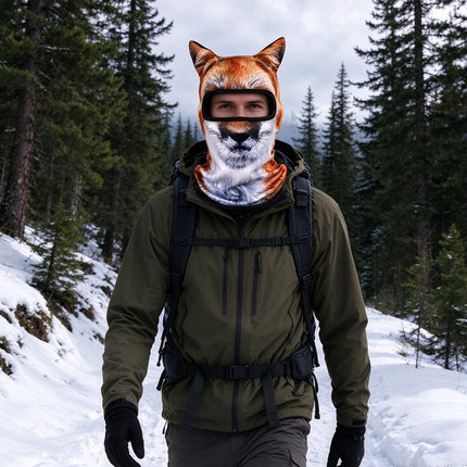 3D Animal Ears Ski Balaclava Full Face Mask for Winter Motorcycle Snowboard
