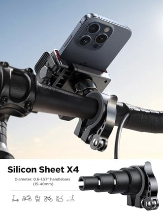 Bike Phone Mount Handlebar Holder for iPhone & Samsung 4.7-7" Phones