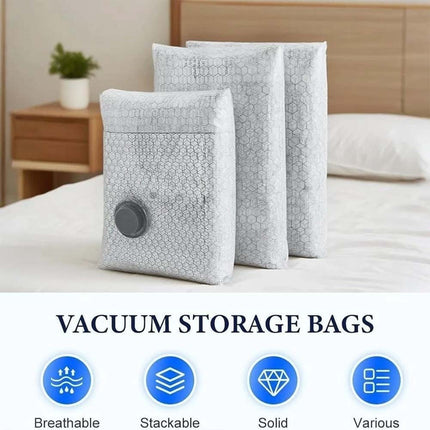 6-Pack Cordless Travel Vacuum Storage Bags with Rechargeable Pump for Clothes & Bedding