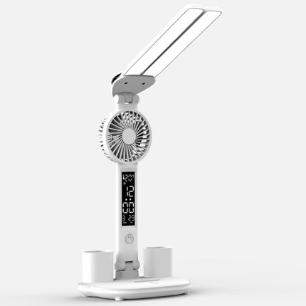 4-in-1 LED Desk Lamp with Fan, Dimmable for Reading & Night Light