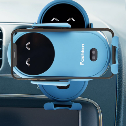 Smart Sensor Wireless Car Charger, 15W Fast Charging, Auto Clamping Air Vent Mount for iPhone & Android (Model S11)