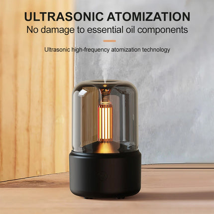 Black Vintage USB Aroma Diffuser & Humidifier, 120ml