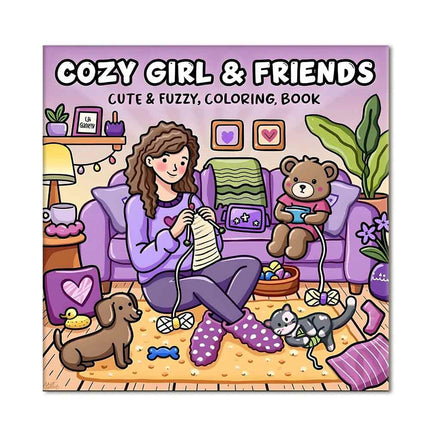 Bold & Easy Cozy Girl and Friends Coloring Book – Adult Relaxation Patterns