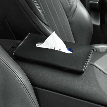 Universal Sun Visor Tissue Box Holder for Car - Strapped Napkin Dispenser Accessory