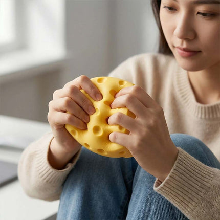 Soft Squishy Cheese Stress Relief Toy - Simulation Food Shape, Novelty Decompression Gift