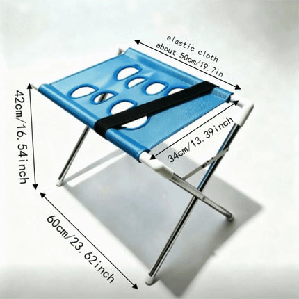 Foldable Non-Slip Pet Grooming Hammock Bathing Stand for Dogs - Blue