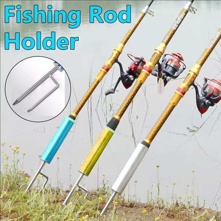 Metal Fishing Rod Holder Ground Stand Support for Lake Beach & River