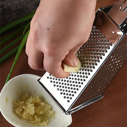4-Sided Box Cheese Grater, Stainless Steel 8 Inch Veggie Slicer Cutter