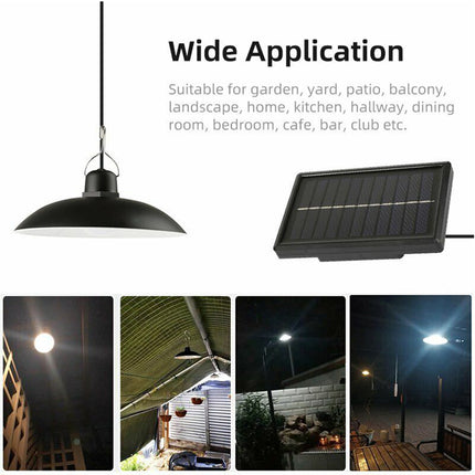 Solar Pendant Light Outdoor Hanging with Remote for Garden Yard Tent
