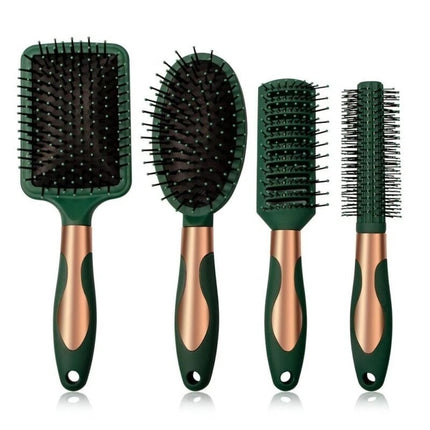 Professional 4x Hair Brush Set – Salon Massage & Detangling Combo