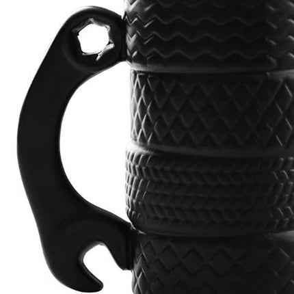 Novelty Tyre Coffee Mug 500ml for Car Enthusiast Mechanic & Motorsport Fan